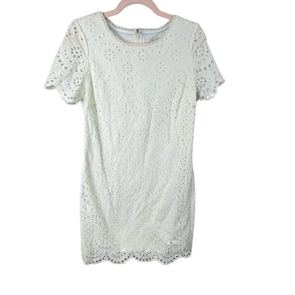 Boden White Ivory Isadora Broderie Dress Eyelet Dress Size 6 EUC - Picture 2 of 9